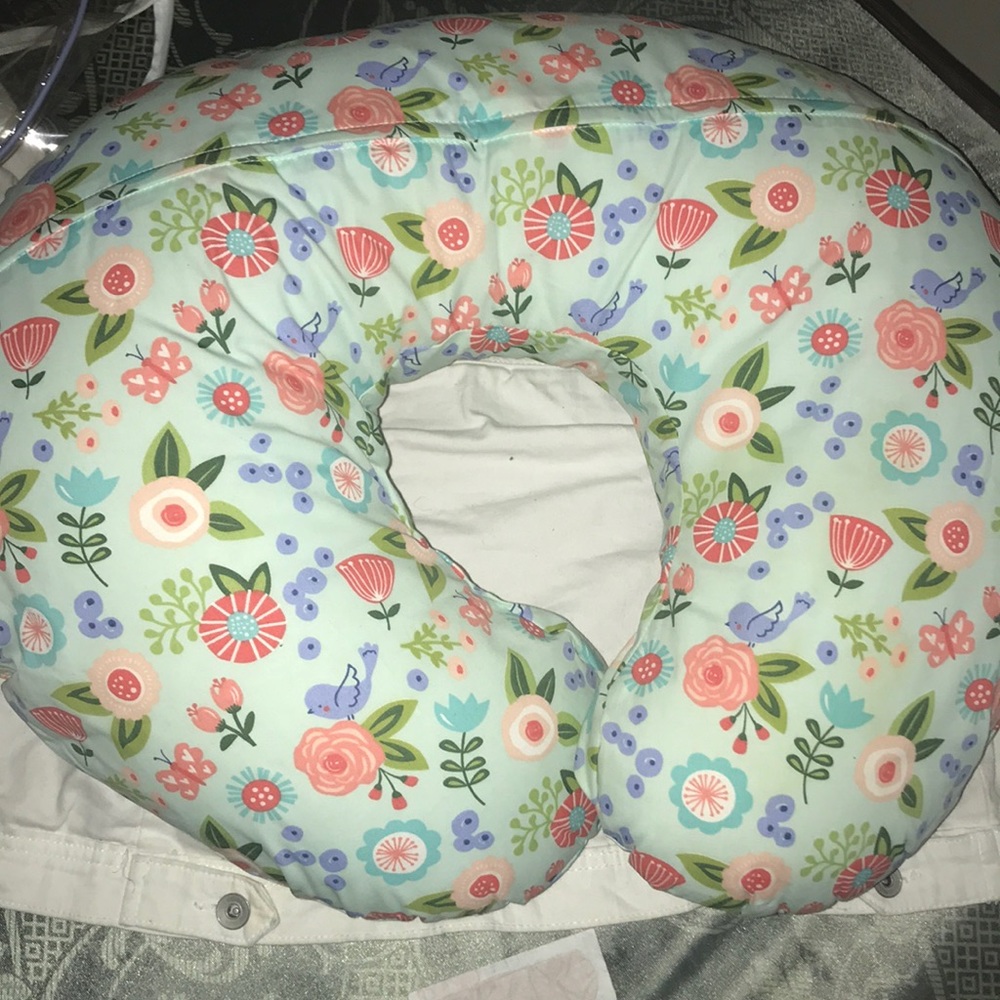 Boppy baby pillow for breastfeeding
